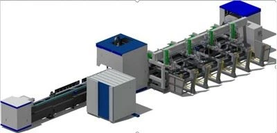 自動ロードとアンロードCNCパイプチューブファイバーレーザー切断機
