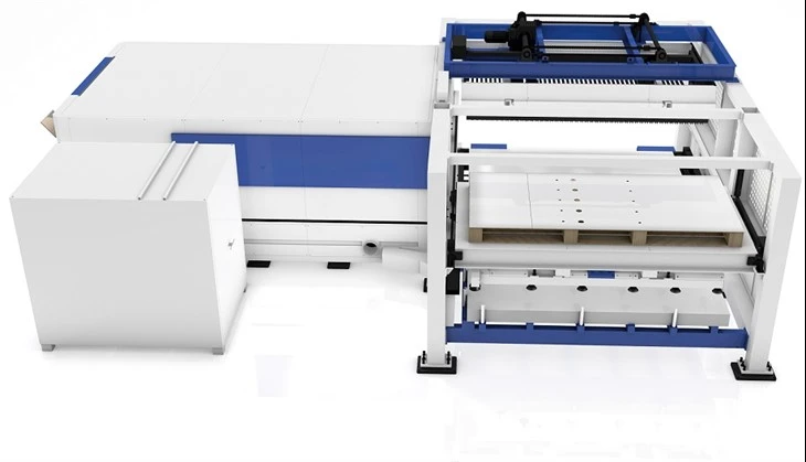 交換テーブルが付いている自動ロードおよびアンロード金属シート CNC ファイバー レーザーの切断機