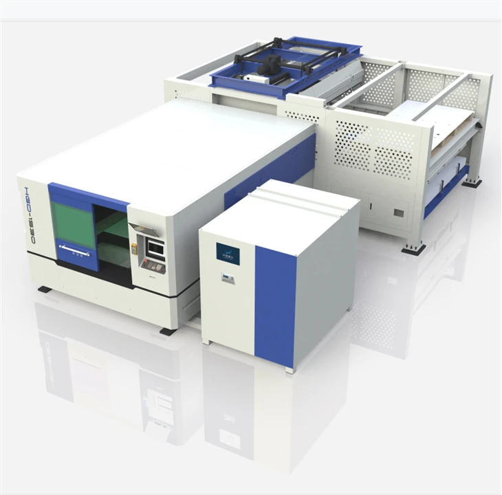 Automatic Loading And Unloading Metal Sheet CNC Fiber Laser Cutting Machine With Exchange Table