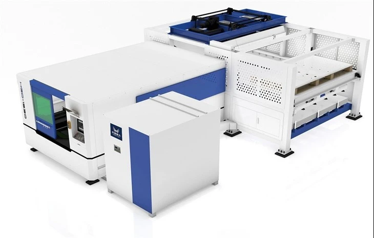 Automatic Loading And Unloading Metal Sheet CNC Fiber Laser Cutting Machine With Exchange Table
