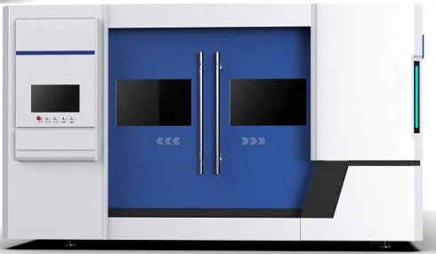 完全に閉じられた保護12000wステンレス鋼アルミニウムのためのCNC金属シート繊維レーザー打抜き機